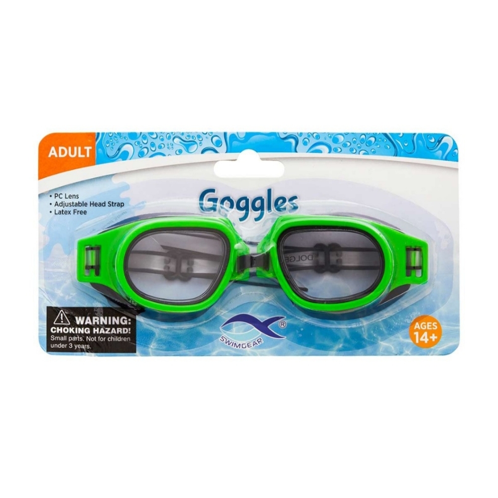 *5/$20* NEW Swimgear Adult Swim Goggles Adjustable Strap Ergonomical Latex Free